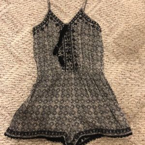 Black detailed Romper